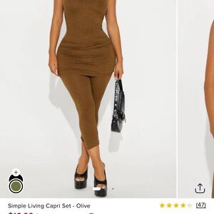 Fashion Nova Brown Capri Pants